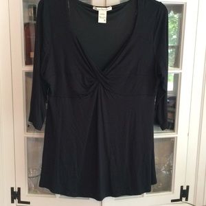 Black cross-front top